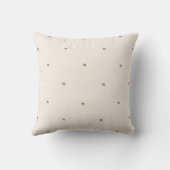 Minimal Mushroom Pattern Pillow – Light Background クッション (裏面)
