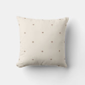 Minimal Mushroom Pattern Pillow – Light Background クッション (正面)