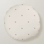 Minimal Mushroom Pattern Pillow – Light / Round ラウンドクッション (裏面)