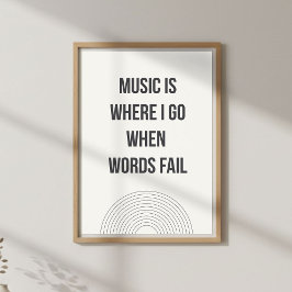 Minimal music lover quote ポスター