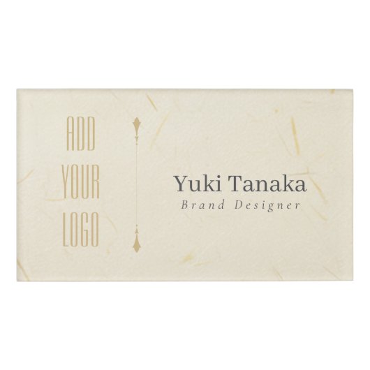 Minimal Name Badge | Elegant Magnetic Acrylic Name 名札 (正面)