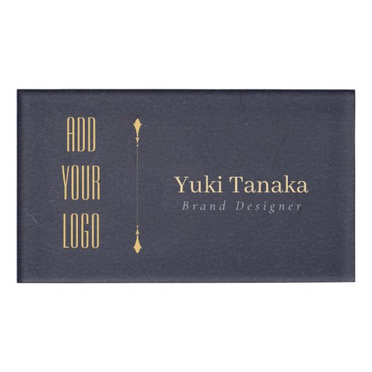 Minimal Name Badge | Elegant Magnetic Acrylic Name 名札 (正面)