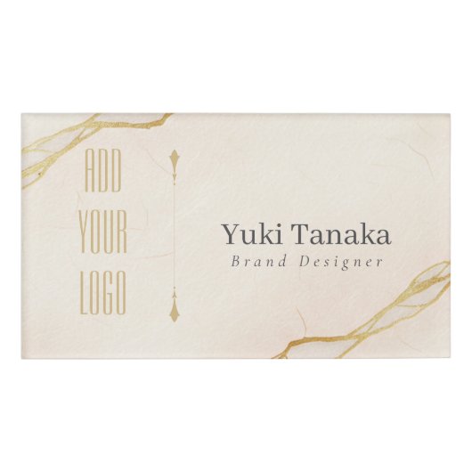 Minimal Name Badge | Elegant Magnetic Acrylic Name 名札 (正面)