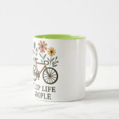 Minimal Nature Quote Design ツートーンマグカップ (正面右)