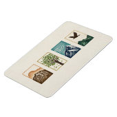 Minimal Nature Set – Mountain & Tree Art マグネット (左側)