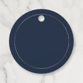 Minimal Navy Background White Gold Script Elegant  フェイバータグ (裏面)