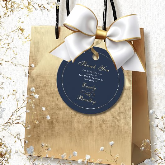 Minimal Navy Background White Gold Script Elegant  フェイバータグ