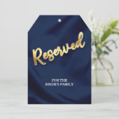 Minimal Navy Gold Wedding Reserved Seat Large Tag (スタンド正面)