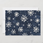 Minimal Navy Snowflake Accent Christmas Photo シーズンカード (裏面)