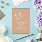 Minimal Neutral  Baby Shower Acrylic Invitation アクリル招待状 (インサイチュ (ウェディング))