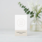 MInimal Neutral Business Logo QR Code Card 名刺 (スタンド正面)