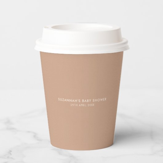 Minimal Neutral Hello Baby Paper cup 紙コップ (裏面)