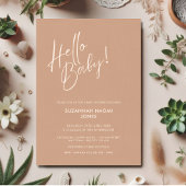 Minimal Neutral Modern Baby Shower Invitation 招待状