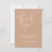 Minimal Neutral Modern Baby Shower Thank You Card サンキューカード (正面)