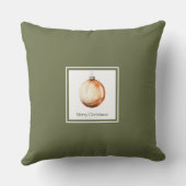 Minimal neutral tones family name Christmas gift  クッション (裏面)