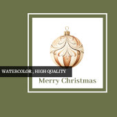 Minimal neutral tones family name Christmas gift  クッション