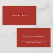 minimal of the minimalist brick-red 名刺 (正面/裏面)