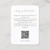 Minimal Ogrange Skincare Brand Products QR Code 名刺 (裏面)