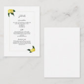 Minimal Oil Painted Lemons Enclosure Card エンクロージャーカード (正面/裏面)