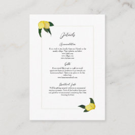 Minimal Oil Painted Lemons Enclosure Card エンクロージャーカード