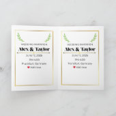 Minimal Olive Branch Wedding Invitation | Elegant カード (内部)