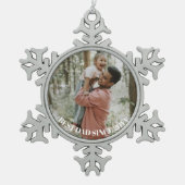 Minimal One Photo  スノーフレークピューターオーナメント (正面)