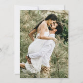 Minimal One Photo Modern QR code wedding website セーブザデート (裏面)