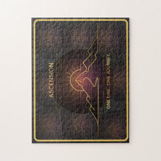 Minimal One-Stroke Mountain Ridge | Sunrise Line ジグソーパズル