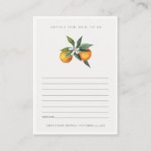 Minimal Orange Wildlife Advice For Mum's Baby Show エンクロージャーカード (正面)