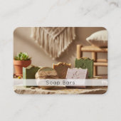 Minimal Organic Handmade Soap Brand QR Code Photo 名刺 (正面)