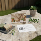Minimal Organic Handmade Soap Brand QR Code Photo 名刺