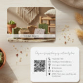 Minimal Organic Handmade Soap Brand QR Code Photo 名刺