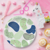 Minimal Organic Shapes Tableware | Trendy Neutral ペーパープレート (パーティー)