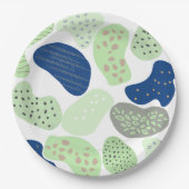 Minimal Organic Shapes Tableware | Trendy Neutral ペーパープレート (正面)