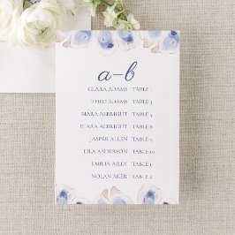 Minimal Oyster Wedding Seating Chart Card テーブルナンバー