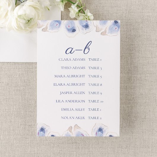 Minimal Oyster Wedding Seating Chart Card テーブルナンバー