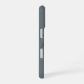 Minimal Palm Tree Pattern Blue Grey Tropical  iPhone 16ケース (右側面)