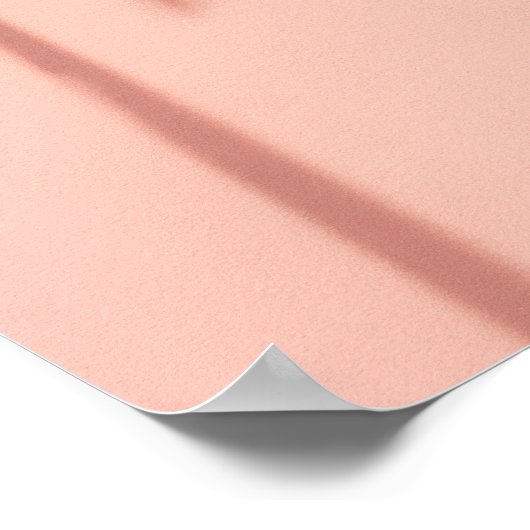 Minimal Palm Tree Shadows – Soft Coral Aesthetic ポスター (角)