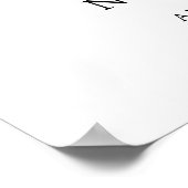 Minimal Palm Tree Wedding Welcome Sign Poster ポスター (角)