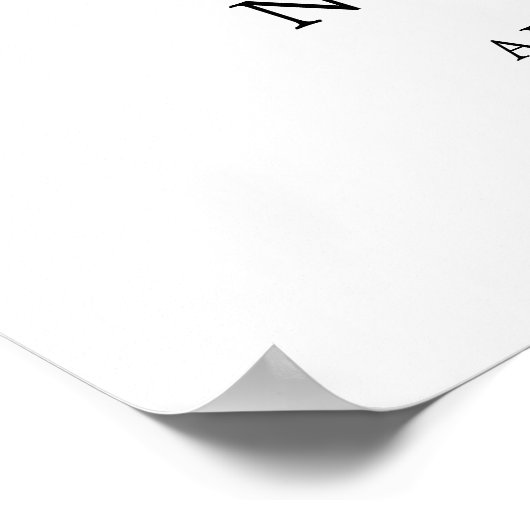 Minimal Palm Tree Wedding Welcome Sign Poster ポスター (角)