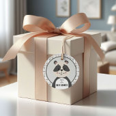 Minimal Panda Arrow Neutral Baby Shower フェイバータグ