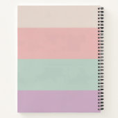 Minimal Pastel Color Block Personalized Notebook ノートブック (裏面)