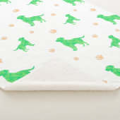 Minimal Pastel green labrador retriever blanket シェルパブランケット (3/4)