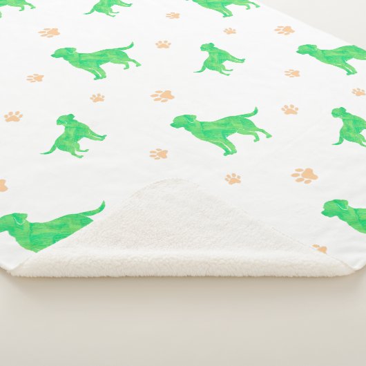 Minimal Pastel green labrador retriever blanket シェルパブランケット (3/4)