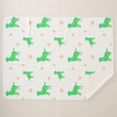 Minimal Pastel green labrador retriever blanket シェルパブランケット (正面(横))