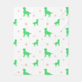Minimal Pastel green labrador retriever blanket フリースブランケット (正面)
