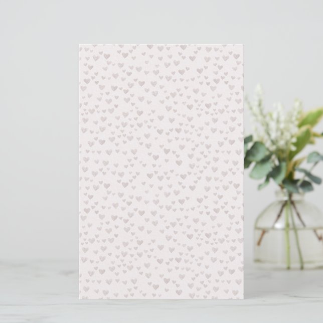 Minimal Pastel Hearts Paper Sheet (スタンド正面)