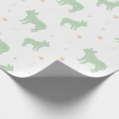 Minimal pastel mint french bulldog wrapping paper ラッピングペーパー (角)