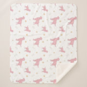 Minimal Pastel pink Labrador Retriever Blanket シェルパブランケット (正面)