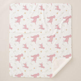 Minimal Pastel pink Labrador Retriever Blanket シェルパブランケット
